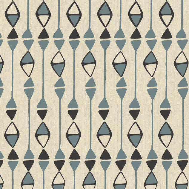 Arrow Large Grey Cotton Linen