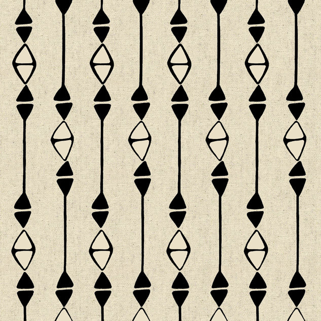 Arrow Black Sketch Cotton Linen