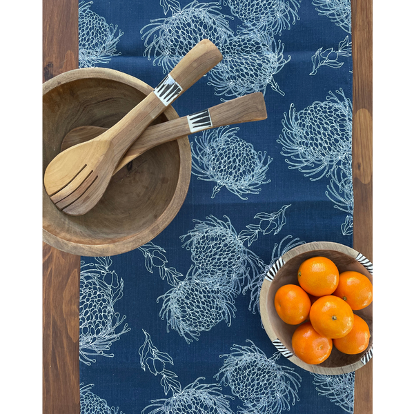 Table Runner Garden Bloom Blue Design Team