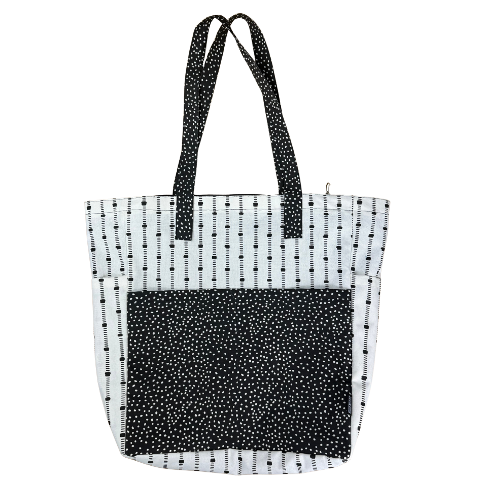 Stitch and Spikkel Black Beach Bag