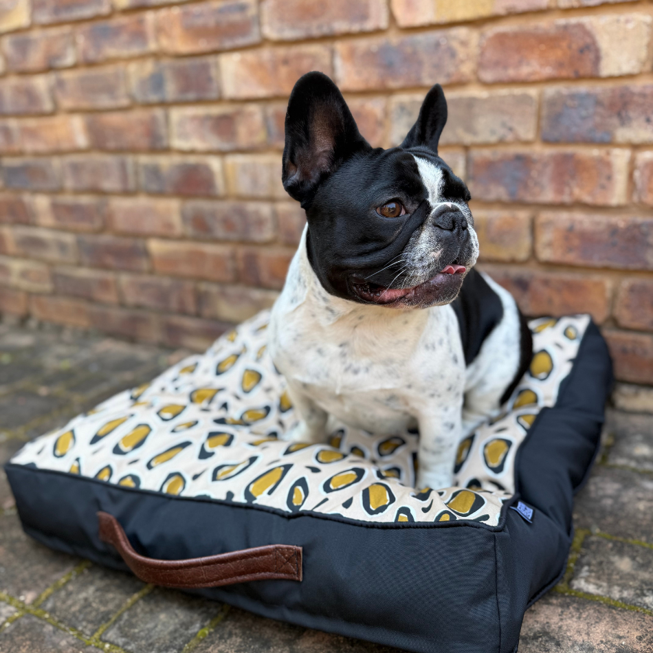 Leopard Camel Outdoor Pet Bed Small