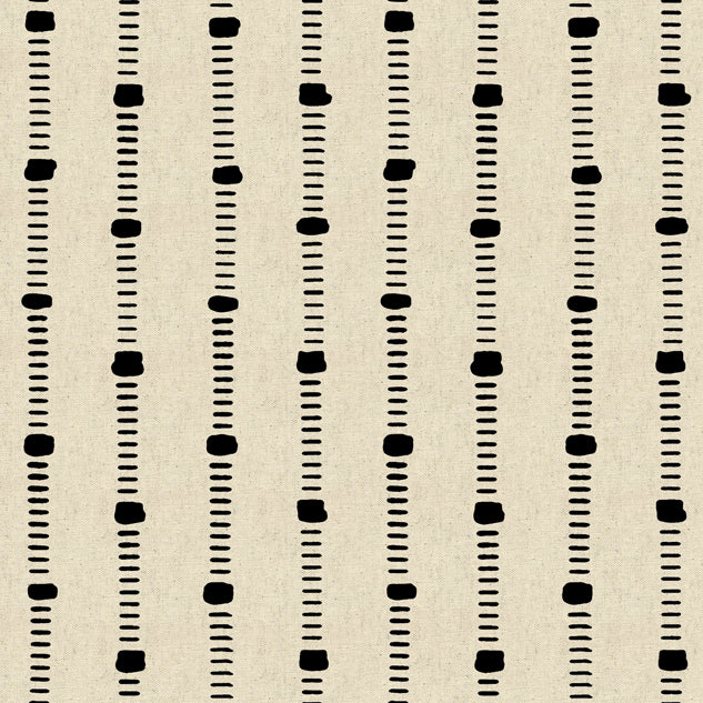 Stitch Black Cotton Linen