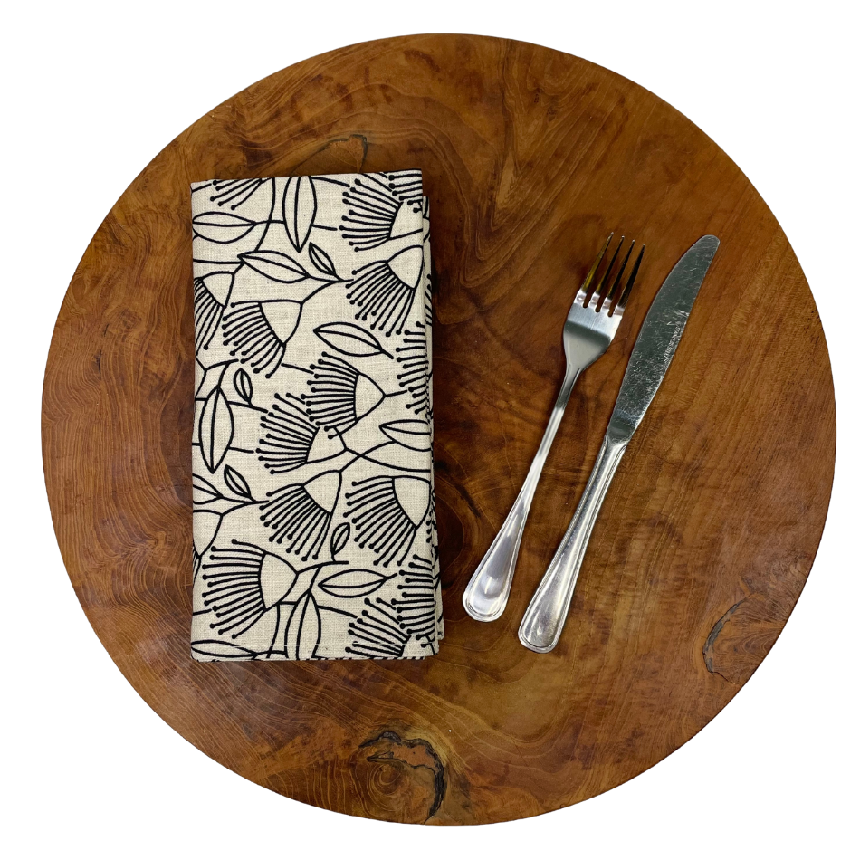 Napkin Set of 2 Cape Floral Black