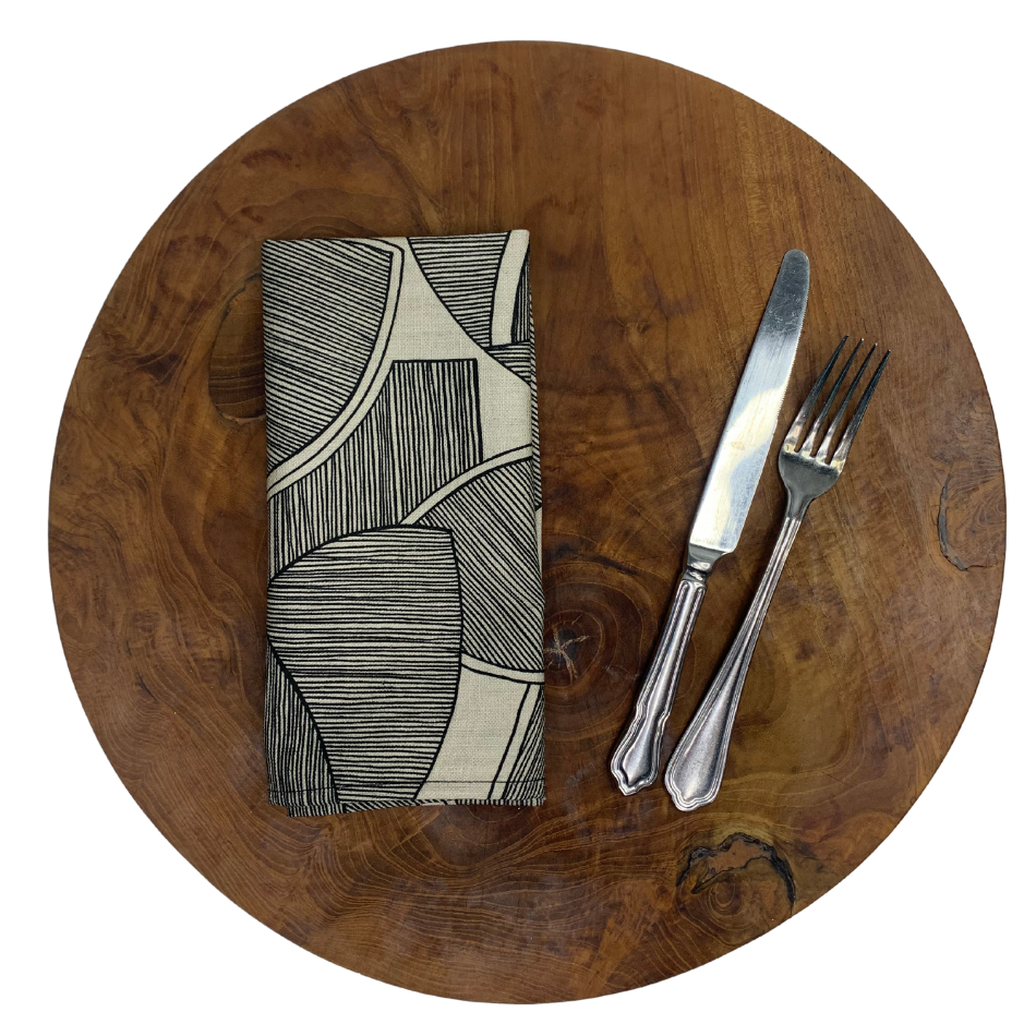 Napkin Set of 2 Disa Black
