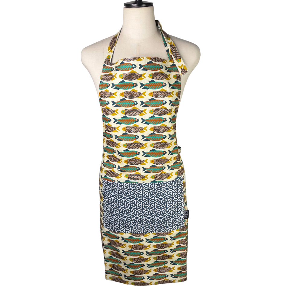 Fishies Apron with Seed Thunderstorm pocket
